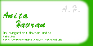 anita havran business card